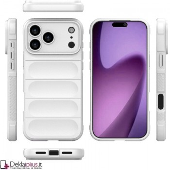 Magic Shield guminis dėklas su kameros apsauga - baltas (Apple Iphone 17 Pro/Iphone 18 Pro) Magic Shield guminis dėklas su kameros apsauga - baltas (Apple Iphone 17 Pro/Iphone 18 Pro)